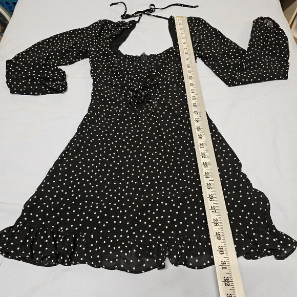 Reformation Bradshaw Dress in Selene Black and White Polka Dots Size 2 - Picture 10 of 14